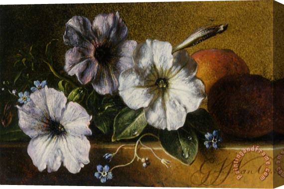 George Jacobus Johannes Van Os A Still Life with Flowers And Fruit Stretched Canvas Painting / Canvas Art