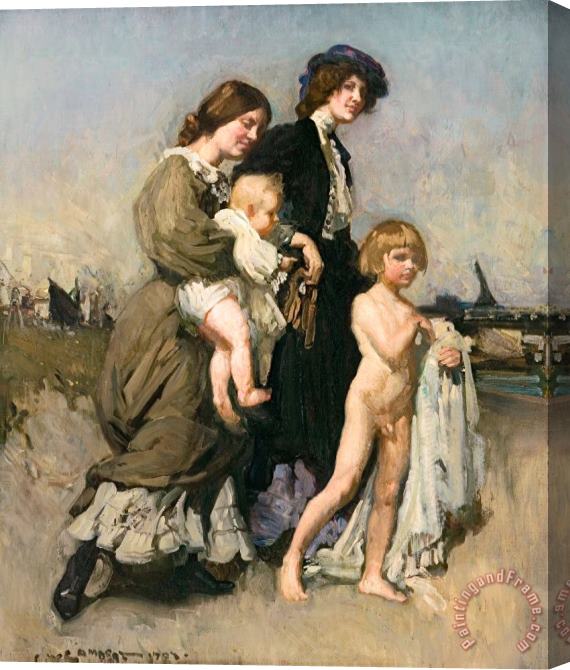 George Lambert The Holiday Group (the Bathers) Stretched Canvas Print / Canvas Art