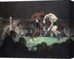 Magasin Fouquet Boutique for The Jeweller Georges Fouquet Rue Royale Paris C 1900 Canvas Paintings - Boxing Match by George Luks