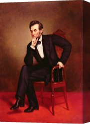 Magasin Fouquet Boutique for The Jeweller Georges Fouquet Rue Royale Paris C 1900 Canvas Paintings - Portrait of Abraham Lincoln by George Peter Alexander Healy