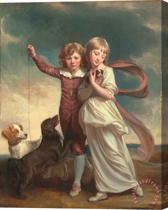 George Romney Thomas John Clavering and Catherine Mary Clavering Stretched Canvas Print / Canvas Art