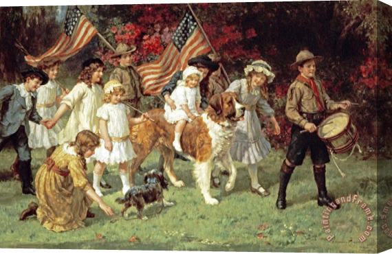 George Sheridan Knowles American Parade Stretched Canvas Painting / Canvas Art