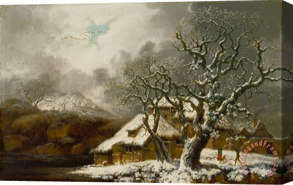 George Smith A Winter Landscape 2 Stretched Canvas Painting / Canvas Art