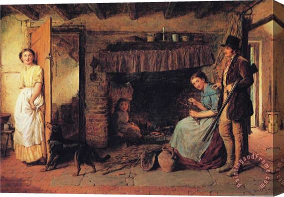 George Smith The Gamekeeper's Courtship Stretched Canvas Painting / Canvas Art