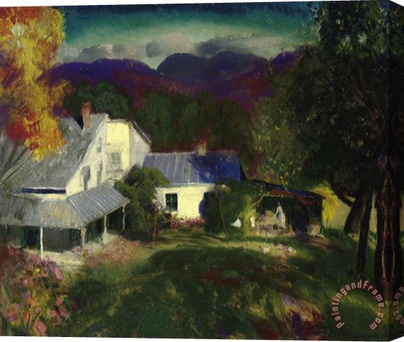 George Wesley Bellows A Mountain Farm Stretched Canvas Painting / Canvas Art