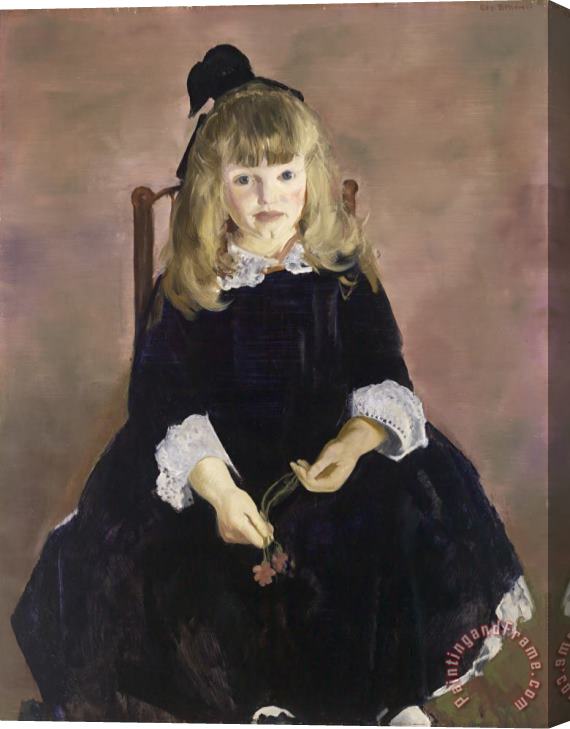George Wesley Bellows Anne in Black Velvet Stretched Canvas Painting / Canvas Art