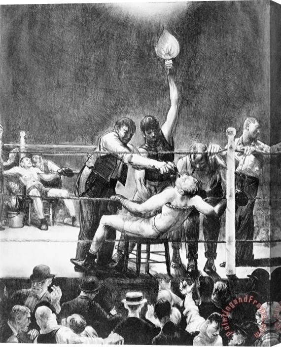 George Wesley Bellows Between Rounds Stretched Canvas Print / Canvas Art