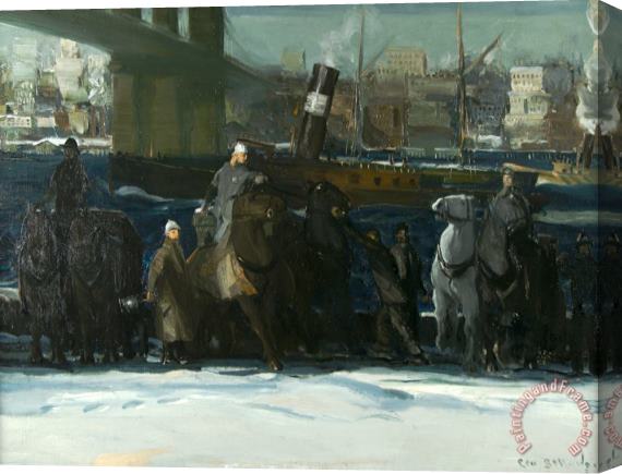 George Wesley Bellows Snow Dumpers Stretched Canvas Painting / Canvas Art