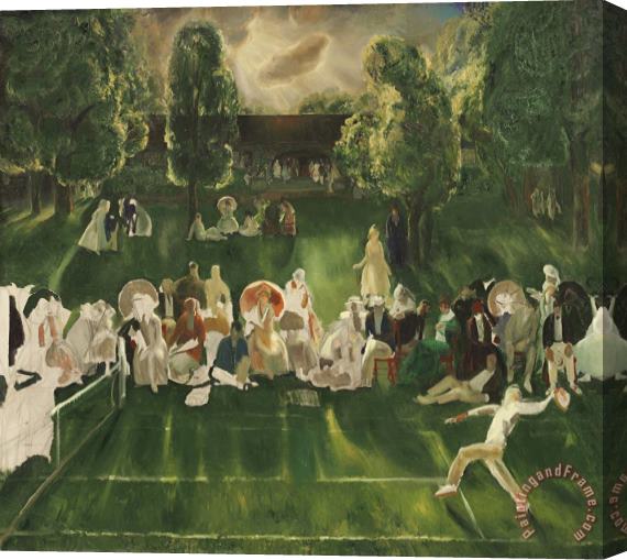 George Wesley Bellows Tennis Tournament Stretched Canvas Print / Canvas Art