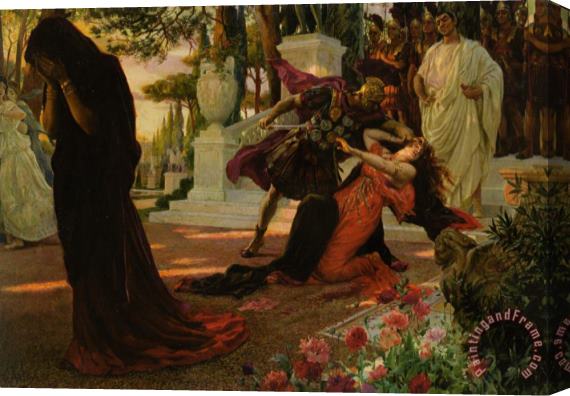 Georges Antoine Rochegrosse The Death of Messalina Stretched Canvas Print / Canvas Art