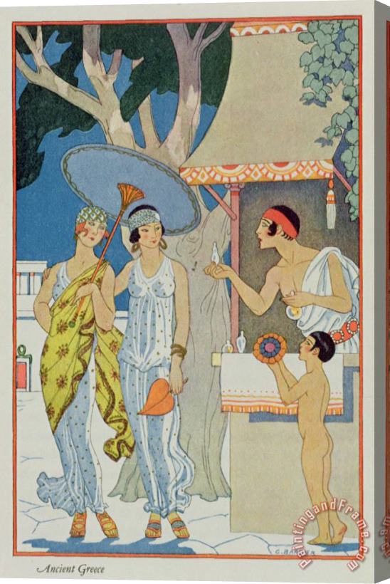 Georges Barbier Ancient Greece Stretched Canvas Painting / Canvas Art