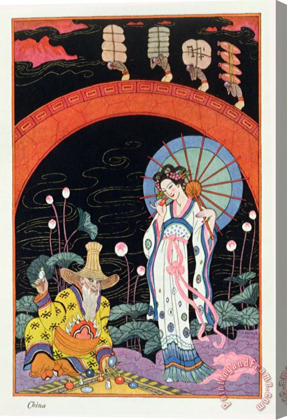 Georges Barbier China Stretched Canvas Print / Canvas Art