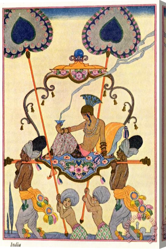 Georges Barbier India Stretched Canvas Print / Canvas Art