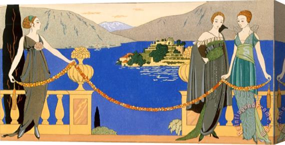 Georges Barbier Isola Bella Stretched Canvas Painting / Canvas Art