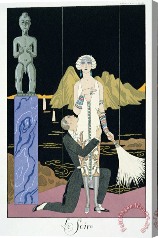 Georges Barbier Night Stretched Canvas Print / Canvas Art
