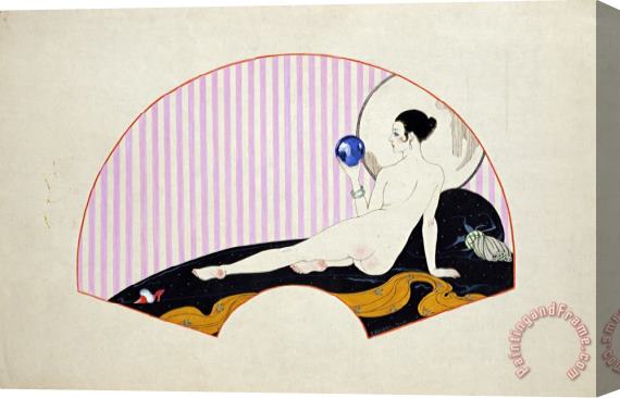 Georges Barbier Odalisque with a Crystal Ball Stretched Canvas Painting / Canvas Art