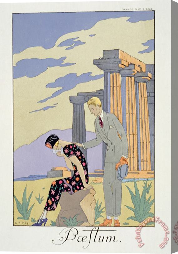 Georges Barbier Paestum Stretched Canvas Painting / Canvas Art