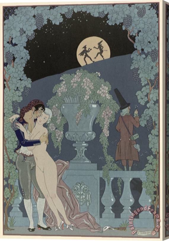 Georges Barbier Puppets Stretched Canvas Print / Canvas Art