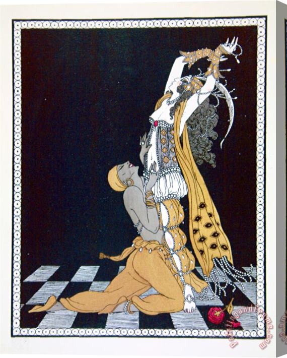 Georges Barbier Scheherazade From The Series Designs on The Dances of Vaslav Nijinsky Stretched Canvas Painting / Canvas Art