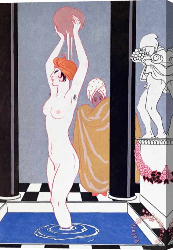 Georges Barbier The Basin Stretched Canvas Painting / Canvas Art