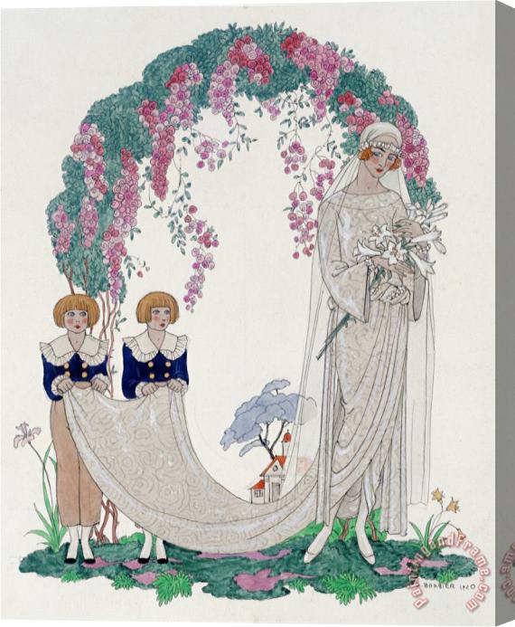 Georges Barbier The Bride 1920 Stretched Canvas Painting / Canvas Art