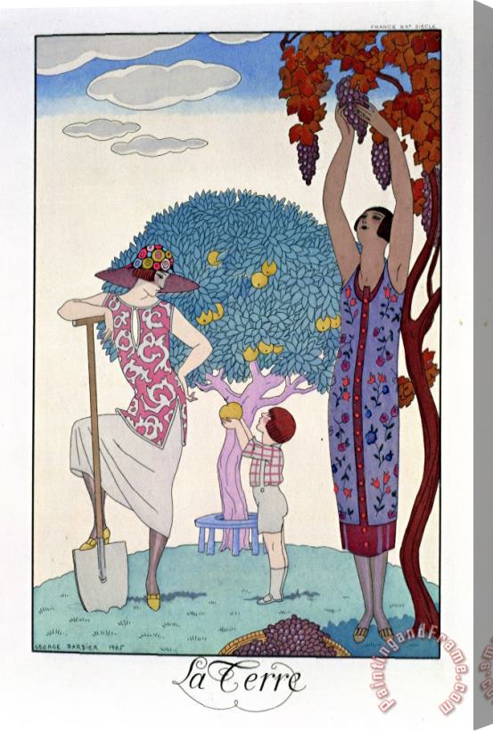 Georges Barbier The Earth Stretched Canvas Painting / Canvas Art
