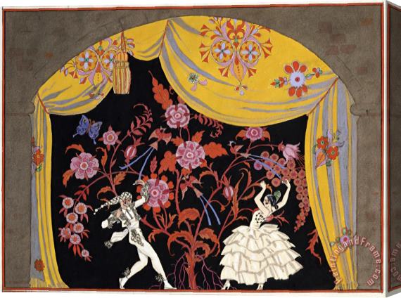 Georges Barbier The Flamenco Stretched Canvas Print / Canvas Art