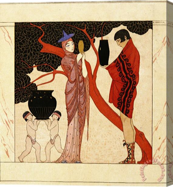Georges Barbier The Red Tree Stretched Canvas Print / Canvas Art
