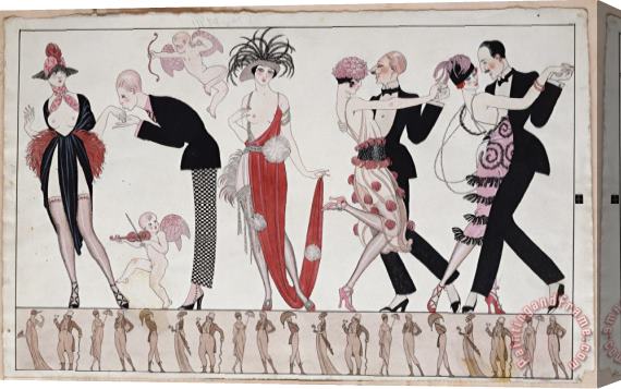 Georges Barbier The Tango Stretched Canvas Painting / Canvas Art