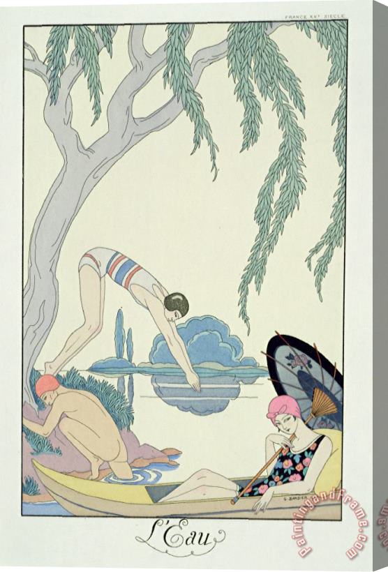 Georges Barbier Water Stretched Canvas Print / Canvas Art