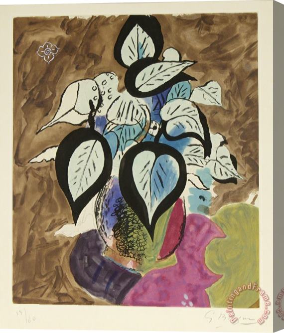 Georges Braque Feuillage En Couleur, 1956 Stretched Canvas Painting / Canvas Art