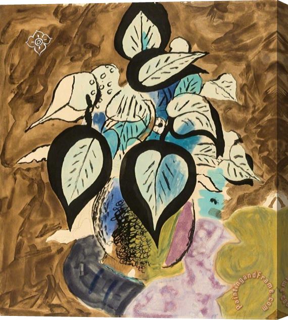 Georges Braque Feuillage En Couleurs (vallier 105), 1956 Stretched Canvas Painting / Canvas Art