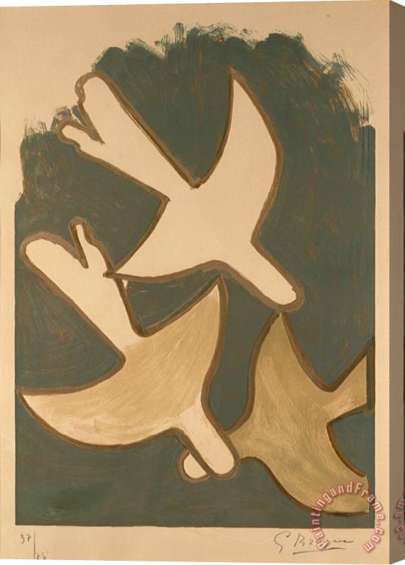 Georges Braque Les Oiseaux Blancs, 1958 Stretched Canvas Painting / Canvas Art