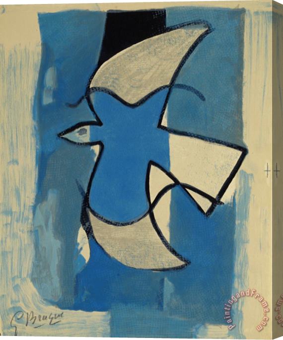 Georges Braque Oiseau Bleu Et Gris, 1962 Stretched Canvas Painting / Canvas Art