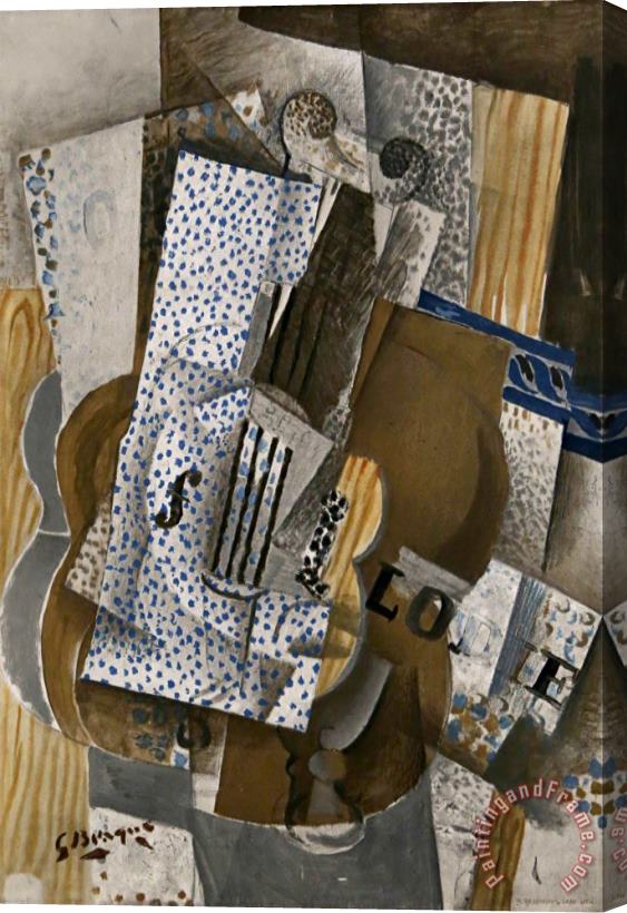 Georges Braque Violin Melodie, Ca. 1960 Stretched Canvas Painting / Canvas Art