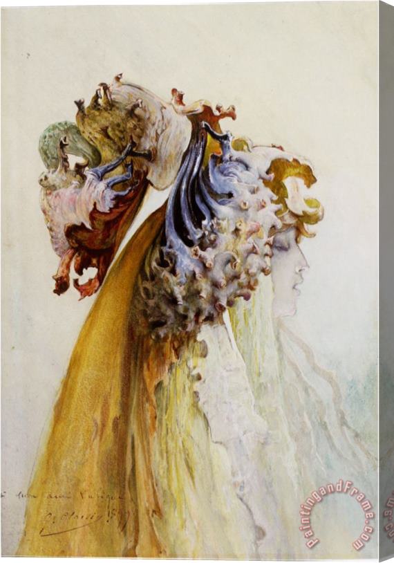 Georges Jules Victor Clairin Buste De Femme De Profil Stretched Canvas Print / Canvas Art