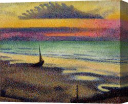 Magasin Fouquet Boutique for The Jeweller Georges Fouquet Rue Royale Paris C 1900 Canvas Paintings - The Beach at Heist by Georges Lemmen