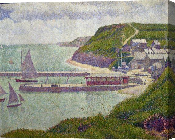 Georges Pierre Seurat Harbour at Port en Bessin at High Tide Stretched Canvas Print / Canvas Art