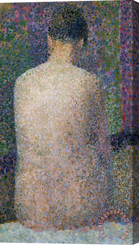 Georges Pierre Seurat Model From The Back Stretched Canvas Painting / Canvas Art