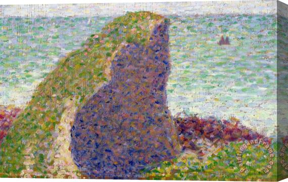 Georges Pierre Seurat  Study for Le Bec du Hoc Stretched Canvas Painting / Canvas Art