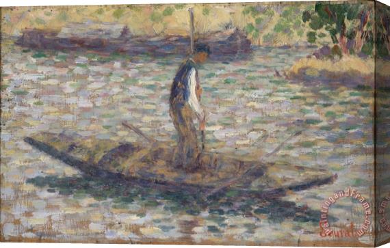 Georges Seurat A Fisherman Stretched Canvas Print / Canvas Art