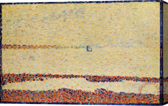 Georges Seurat Beach at Gravelines 1890 Stretched Canvas Print / Canvas Art