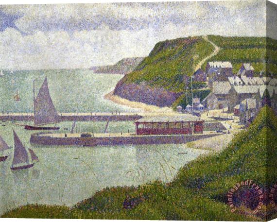 Georges Seurat Harbour at Port En Bessin at High Tide Stretched Canvas Print / Canvas Art