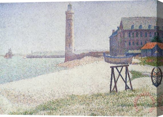 Georges Seurat Hospice And Lighthouse At Honfleur Stretched Canvas Painting / Canvas Art