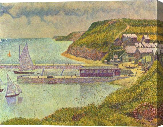 Georges Seurat Port En Bessin Stretched Canvas Painting / Canvas Art