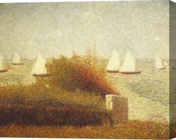 Georges Seurat Race in Grandcamp 1885 Stretched Canvas Painting / Canvas Art