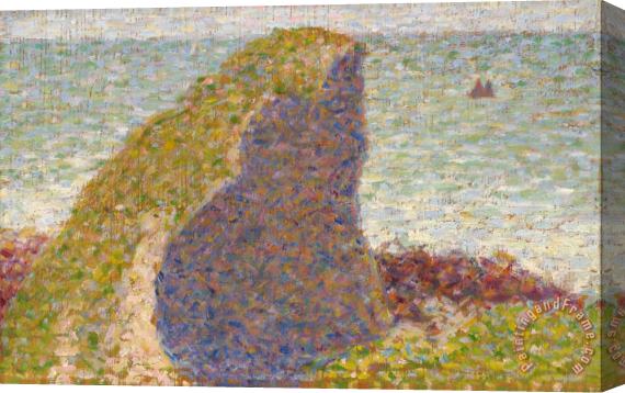 Georges Seurat Study for Le Bec Du Hoc, Grandcamp Stretched Canvas Print / Canvas Art