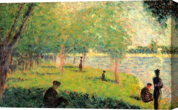 Georges Seurat Study On La Grande Jatte Stretched Canvas Painting / Canvas Art
