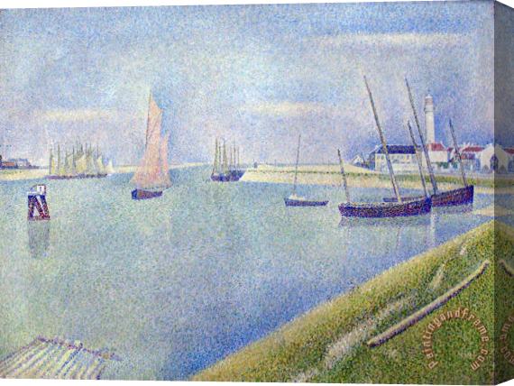 Georges Seurat The Canal of Gravelines, in The Direction of The Sea Stretched Canvas Painting / Canvas Art