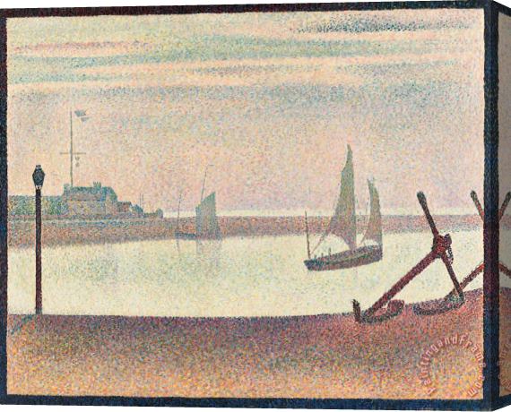 Georges Seurat The Channel at Gravelines, Evening Stretched Canvas Print / Canvas Art